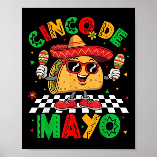 Cinco De Mayo Lasse Fiesta Mexican Funny Taco Men Poster (Vorne)