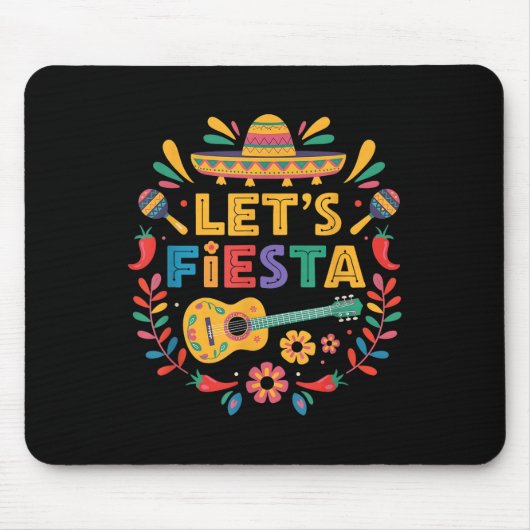 Cinco De Mayo Lasse Fiesta Mexico Funny Mexican Pa Mousepad (Vorne)