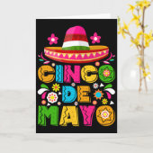 Cinco De Mayo Lasst Fiesta Squad 5 De Mayo Mexikan Karte (Gelbe Blume)