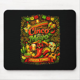 Cinco de Mayo Lasst uns Fiesta feiern mexikanische Mousepad