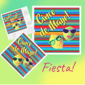 Cinco de Mayo Lemon Lime Paper Napkin Serviette