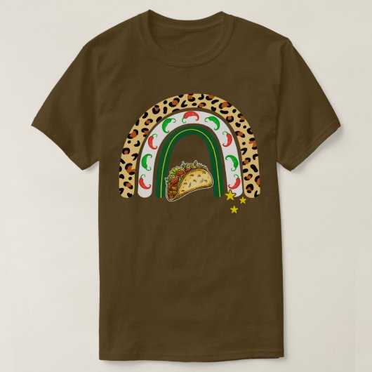 Cinco De Mayo Leopard Rainbow T-Shirt (Design vorne)