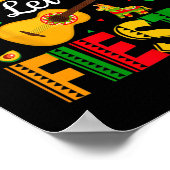 Cinco De Mayo Let's Fiesta Mexican Party Guitar Poster (Ecke)