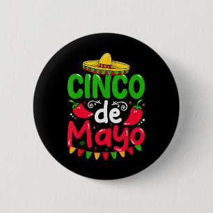 Cinco de Mayo Lets Fiesta Squad 5 Button