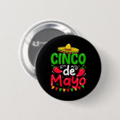 Cinco de Mayo Lets Fiesta Squad 5 Button (Vorne & Hinten)