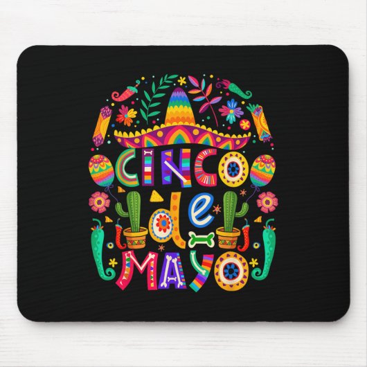 Cinco de Mayo Lets Fiesta Squad 5 Mousepad (Vorne)