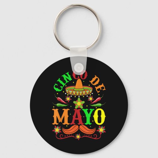 Cinco de Mayo Lets Fiesta Squad 5 Schlüsselanhänger (Vorderseite)