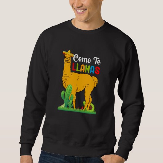 Cinco de Mayo love llama squad celebrate fiesta Sweatshirt (Vorderseite)