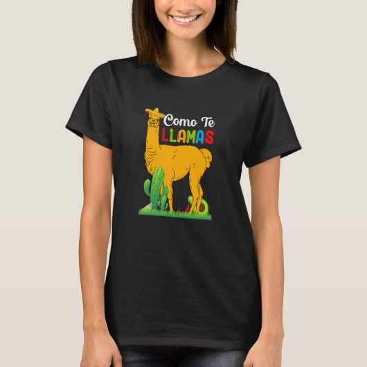 Cinco de Mayo love llama squad celebrate fiesta T-Shirt (Vorderseite)