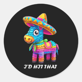 Cinco de mayo lustige Ideen treffe diesen Pinata M Runder Aufkleber