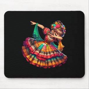 Cinco De Mayo Lustige Mexikanische Dabbing-Frau Ci Mousepad