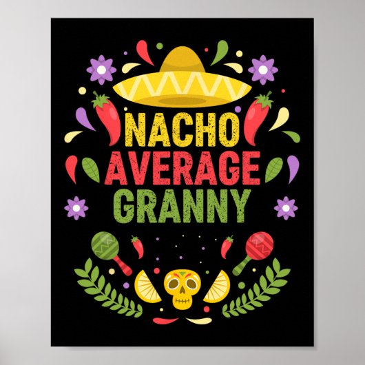 Cinco De Mayo Lustige Nacho Durchschnittliche Oma  Poster (Vorne)