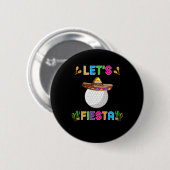 Cinco De Mayo Lustiger Golf Byll Lass uns Fiesta f Button (Vorne & Hinten)