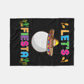 Cinco De Mayo Lustiger Golf Byll Lass uns Fiesta f Fleecedecke (Vorderseite (Horizontal))