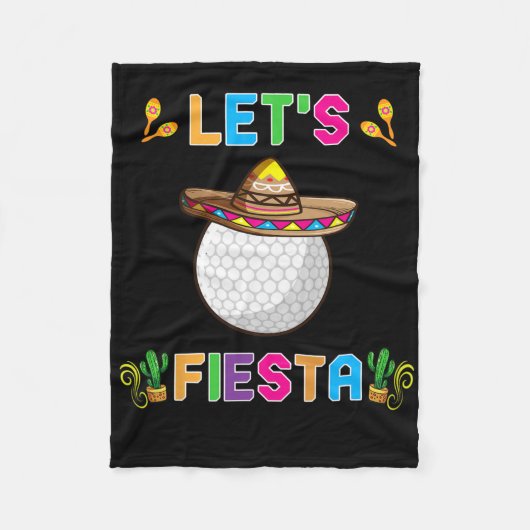 Cinco De Mayo Lustiger Golf Byll Lass uns Fiesta f Fleecedecke (Vorderseite)