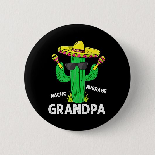 Cinco De Mayo Lustiger Nacho Durchschnittlicher Op Button (Vorderseite)