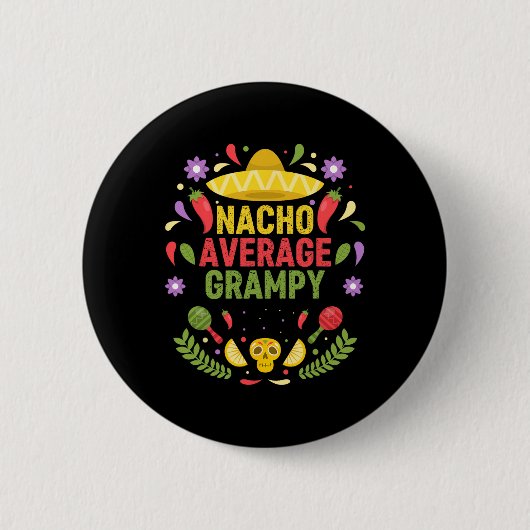 Cinco De Mayo Lustiger Nacho Durchschnittlicher Op Button (Vorderseite)