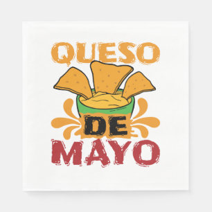 Cinco de Mayo Lustiger Queso-Wortwitz Serviette