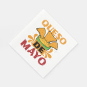 Cinco de Mayo Lustiger Queso-Wortwitz Serviette (Ecke)