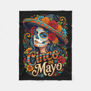 Cinco de Mayo Mädchen Frauen mexikanische Fiesta 5 Fleecedecke