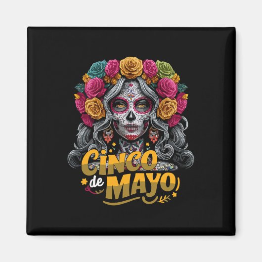 Cinco De Mayo Mädchen Mexikanische Fiesta 5 De May Magnet (Vorne)