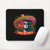 Cinco De Mayo Mädchen Mexikanische Fiesta 5 De May Mousepad (Mit Mouse)