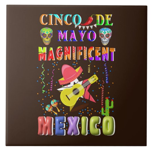 Cinco de Mayo Magnificent Mexico Fliese (Vorderseite)