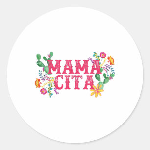 Cinco De Mayo Mamacita Mexican Mommy Mama Mama Fun Runder Aufkleber