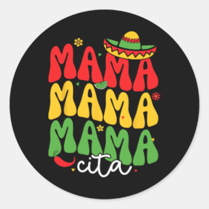 Cinco De Mayo Mamacita Mexikanische Mama Mutter Ma Runder Aufkleber