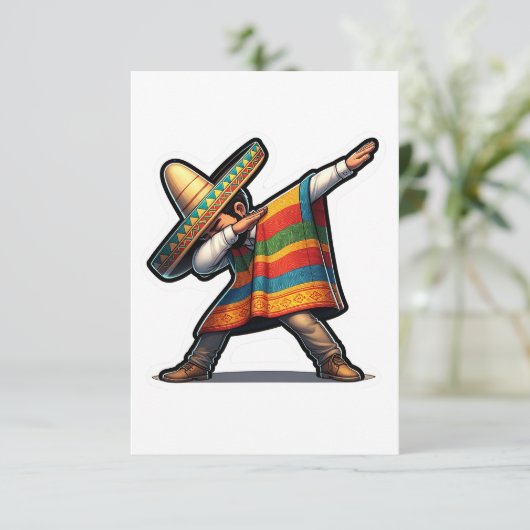 Cinco de Mayo Man Dankeskarte (Stehend Vorderseite)