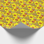 Cinco de Mayo Maracas' Sombreros Geschenkpapier (Ecke)