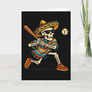 Cinco De Mayo Mariachi Skelett Bysebyll Mexikanisc Karte