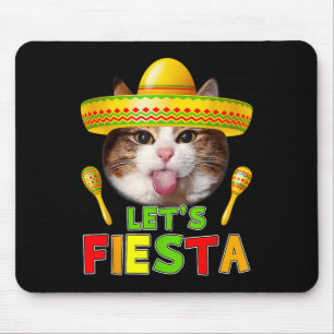 Cinco De Mayo Meow Lasse Fiesta Mexican Cactus Nie Mousepad