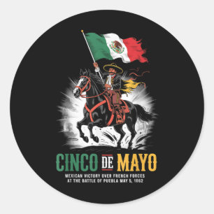 Cinco De Mayo Mexican Battle Puebla 1862 Anniversa Runder Aufkleber