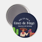 Cinco de Mayo Mexican Birthday Party Magnet (Vorderseite/Rückseite)