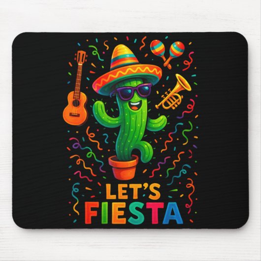 Cinco de mayo mexican cactus party funny letsCinco Mousepad (Vorne)
