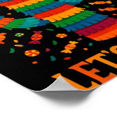 Cinco de mayo mexican cactus party funny letsCinco Poster (Ecke)