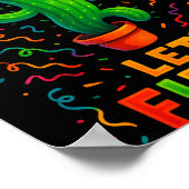 Cinco de mayo mexican cactus party funny letsCinco Poster (Ecke)