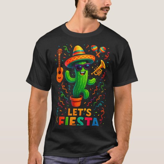Cinco de mayo mexican cactus party funny letsCinco T-Shirt (Vorderseite)