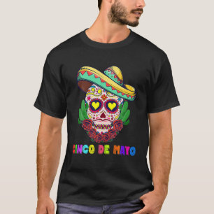 Cinco De Mayo Mexican Cross Sonnenbrillen Skull Mu T-Shirt