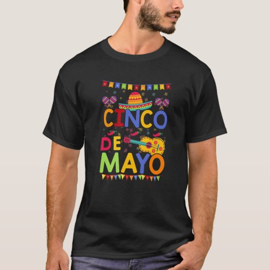 Cinco De Mayo Mexican Fiesta 5 De Mayo Funny 5 De  T-Shirt (Vorderseite)
