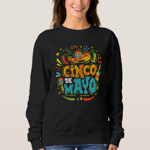 Cinco De Mayo Mexican Fiesta Chili Pepper Maracas Sweatshirt