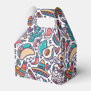 Cinco De Mayo Mexican Fiesta Nahtloses Muster Geschenkschachtel