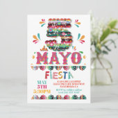 Cinco de Mayo Mexican Fiesta Paper Picado Einladung (Stehend Vorderseite)
