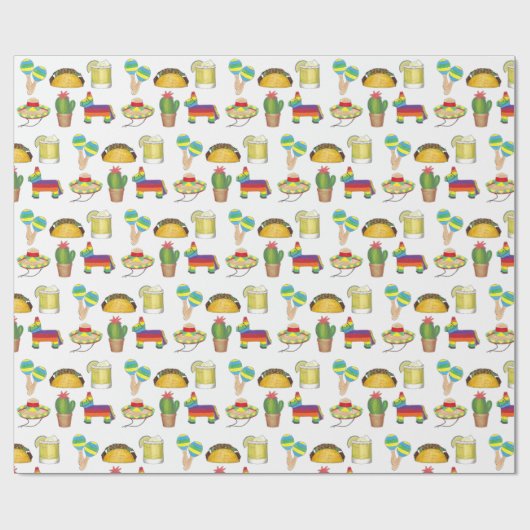 Cinco de Mayo Mexican Fiesta Party Celebration Geschenkpapier (Flach)