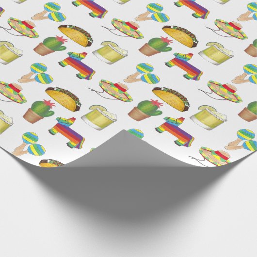 Cinco de Mayo Mexican Fiesta Party Celebration Geschenkpapier (Ecke)
