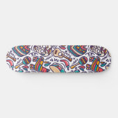 Cinco De Mayo Mexican Fiesta Seamless Pattern Skateboard (Horizontal)