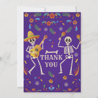 Cinco de Mayo Mexican Fiesta Skull Vielen Dank Einladung