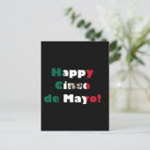 Cinco de Mayo Mexican Flag Design Postkarte (Stehend Vorderseite)