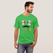 Cinco De Mayo Mexican Flag Mustache Funny T-Shirt (Vorne ganz)